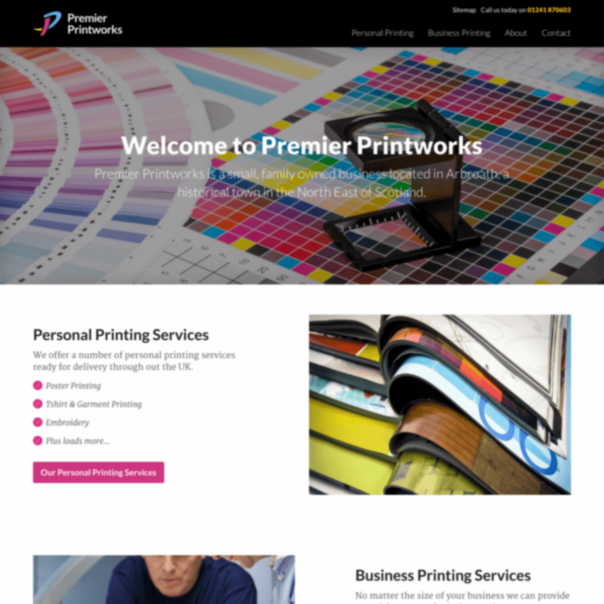 Screenshot of premierprintworks.co.uk
