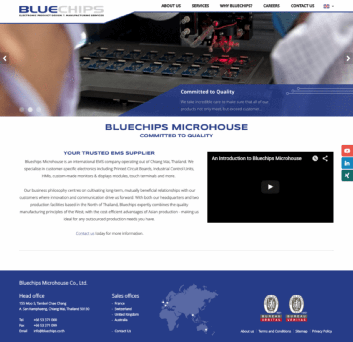 Screenshot of bluechips.co.th
