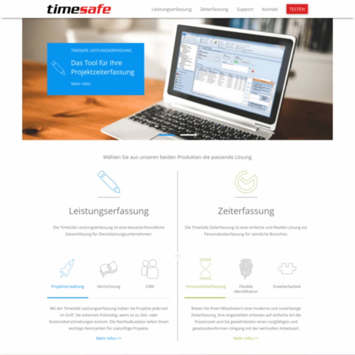Screenshot of timesafe.ch