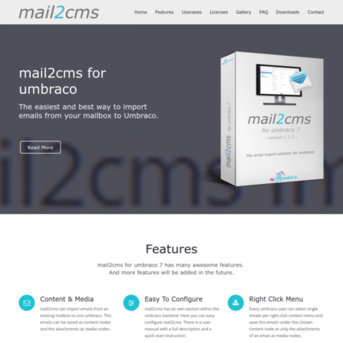 Screenshot of mail2cms.com