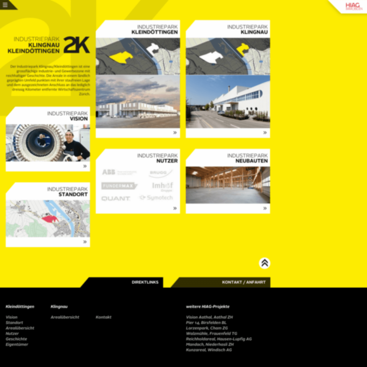 Screenshot of industriepark-2k.ch